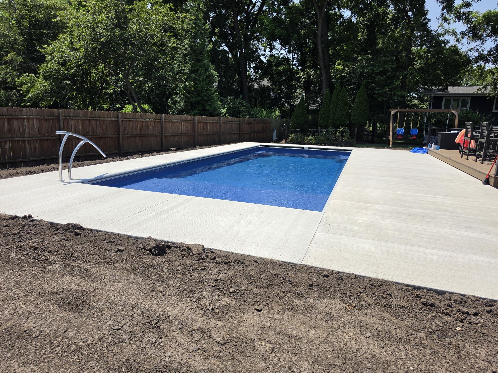 Custom Pools install — Central Illinois