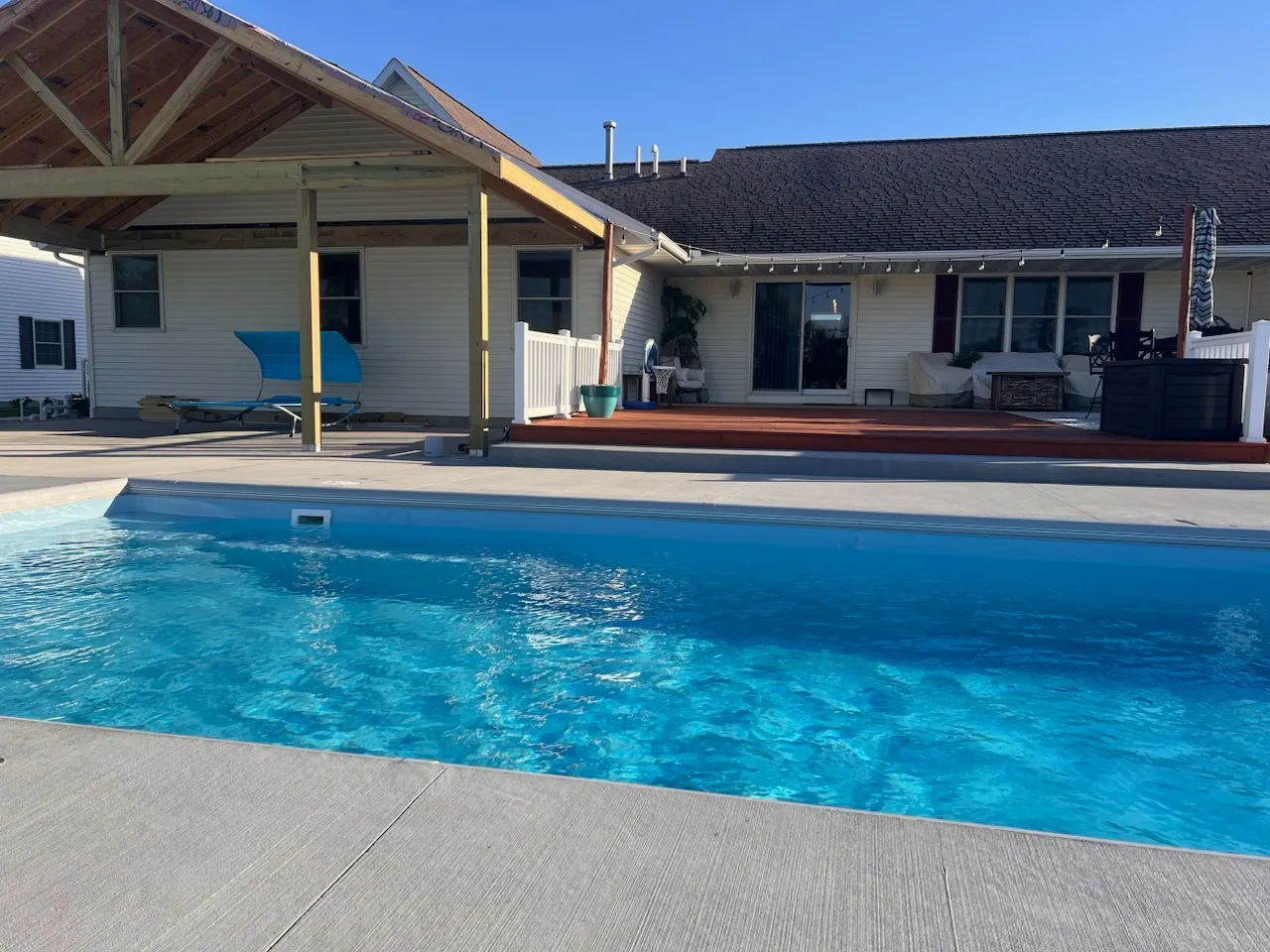 fiberglass pool project near Monticello IL for Savoy area design inspiration